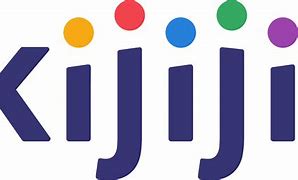 logo du site web kijiji: mot kijiji en mauve avec des points de couleurs différentes sur les lettres